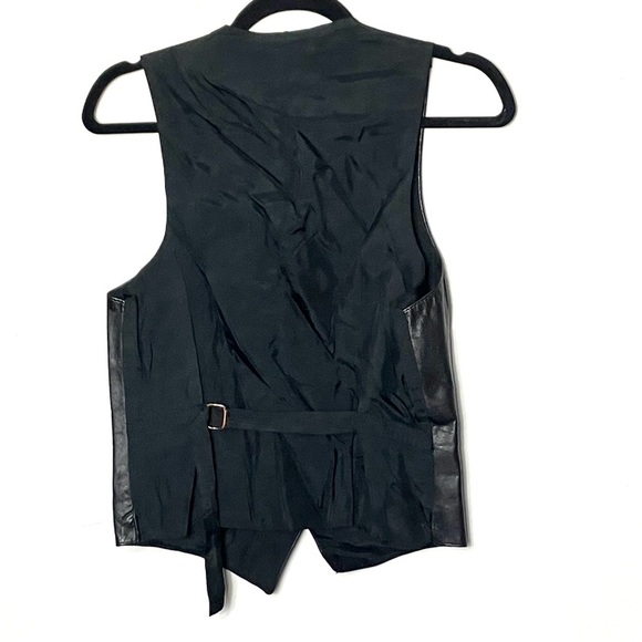 Vintage Black Leather vest Small Medium‎ - Picture 5 of 5
